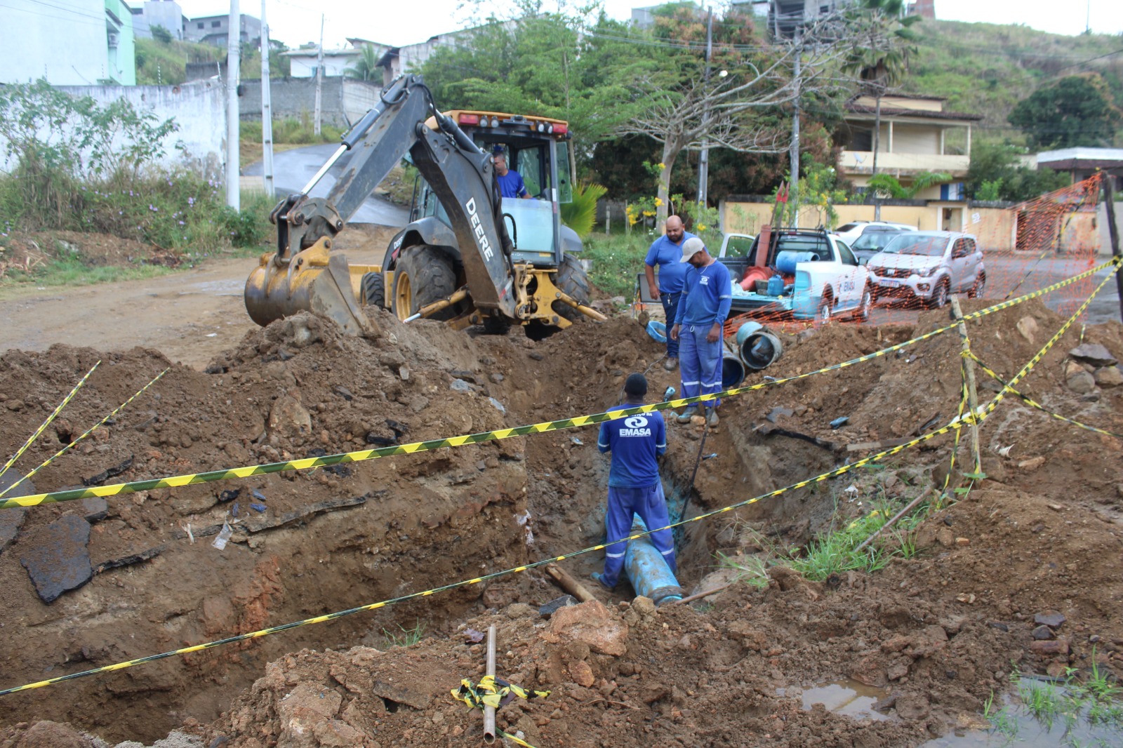 Implantação da rede de distribuição do Mais Água, avança para conectar ao reservatório do Novo Jaçanã.